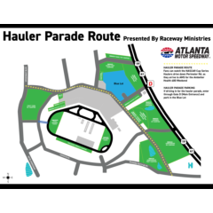 March 2023 Cup Series Hauler Parade Route